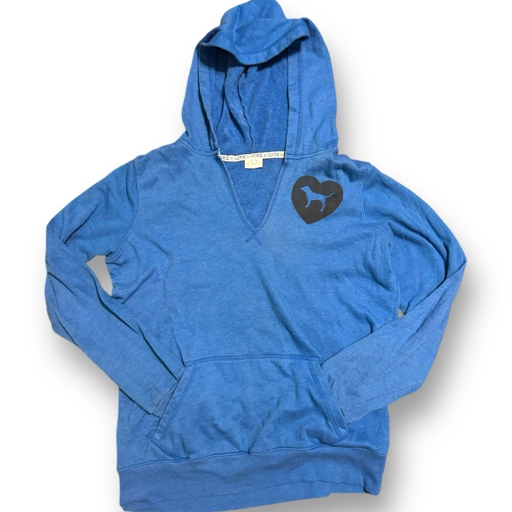 Women's PINK Blue Hoodie Hard To Find 2010 Size M